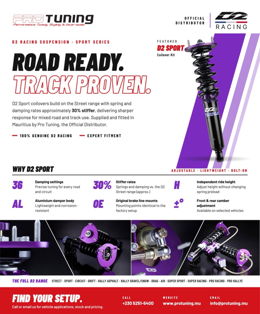 Pro Tuning x D2 Racing press advertisement